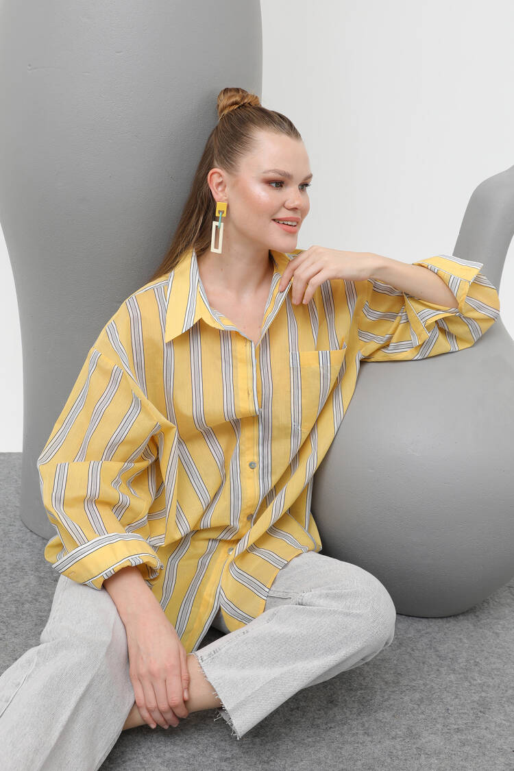 Women's Striped Pocket Shirt