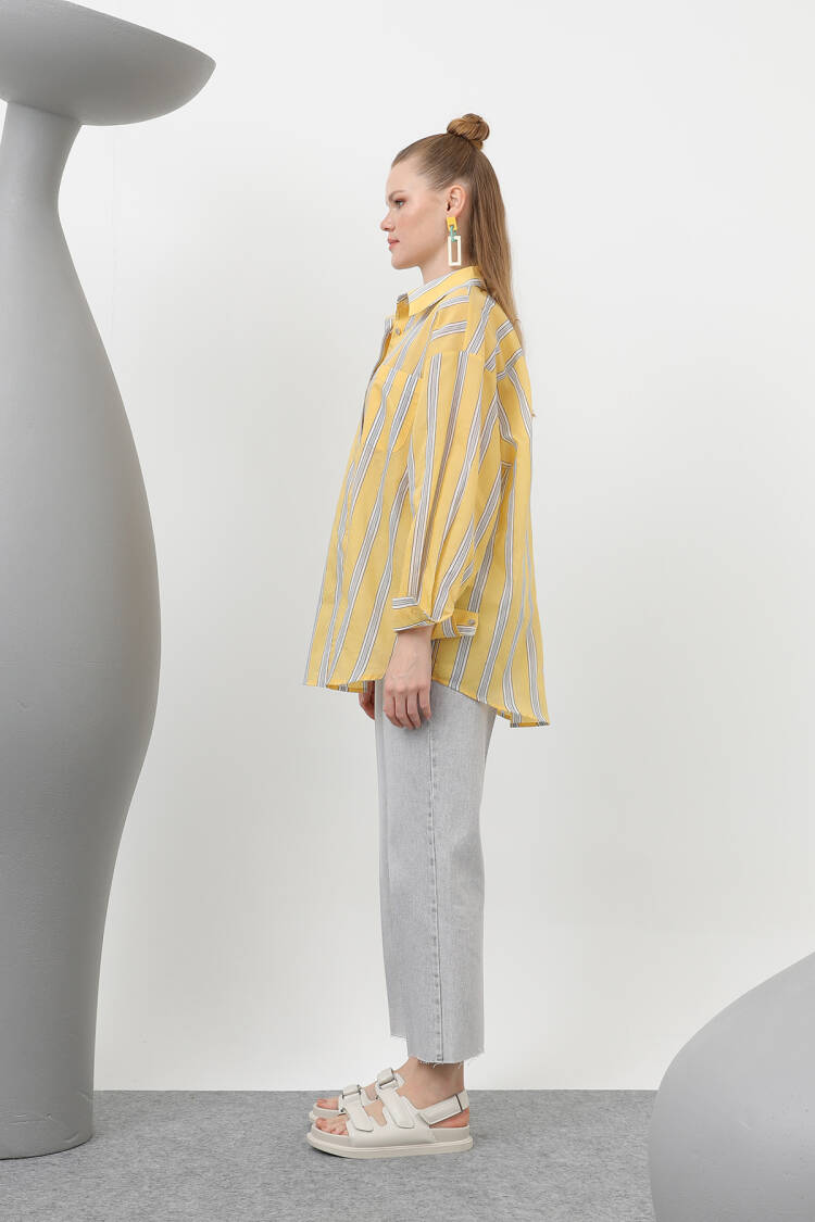 Women's Striped Pocket Shirt