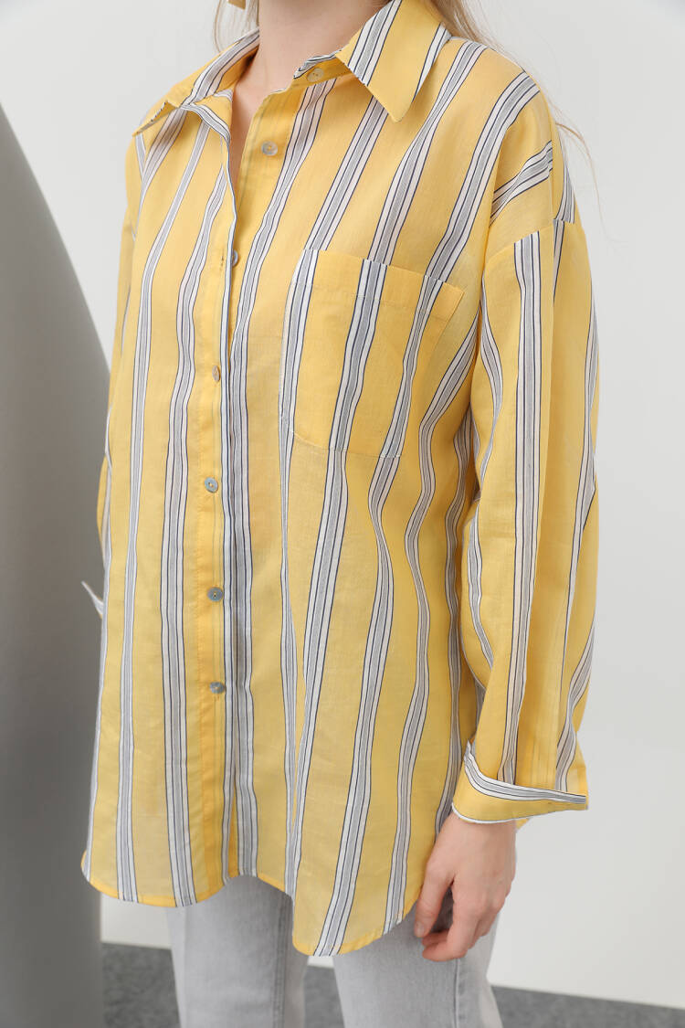 Women's Striped Pocket Shirt