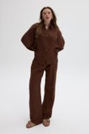 Mueslin Salaş Women's Pants - Levure - Globality Store - Women Clothes Wholesale Turkey