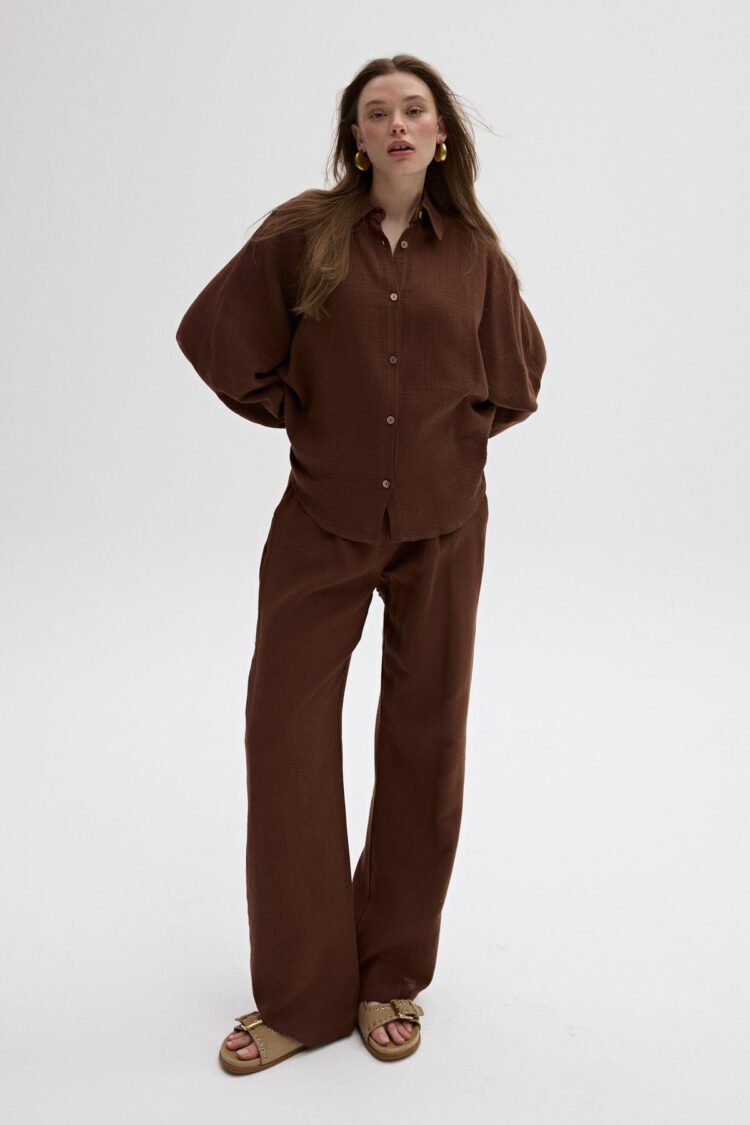 Mueslin Salaş Women's Pants - Levure - Globality Store - Women Clothes Wholesale Turkey