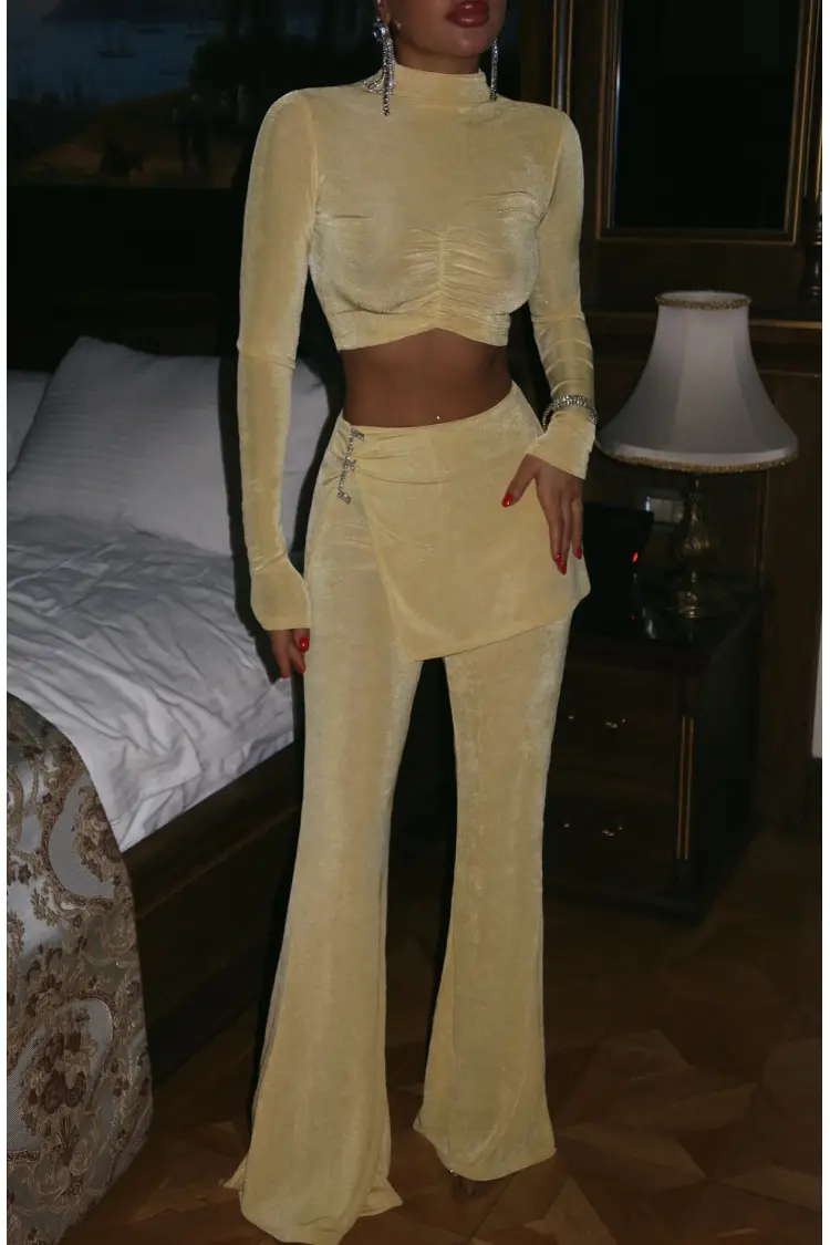 Slit Detail Trousers Suit