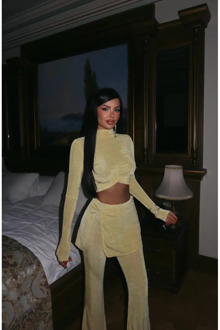 Slit Detail Trousers Suit