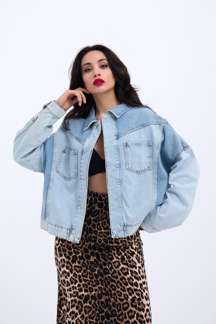 Denim Jacket - Blue - Fame - Globality Store - Women Clothes Wholesale Turkey