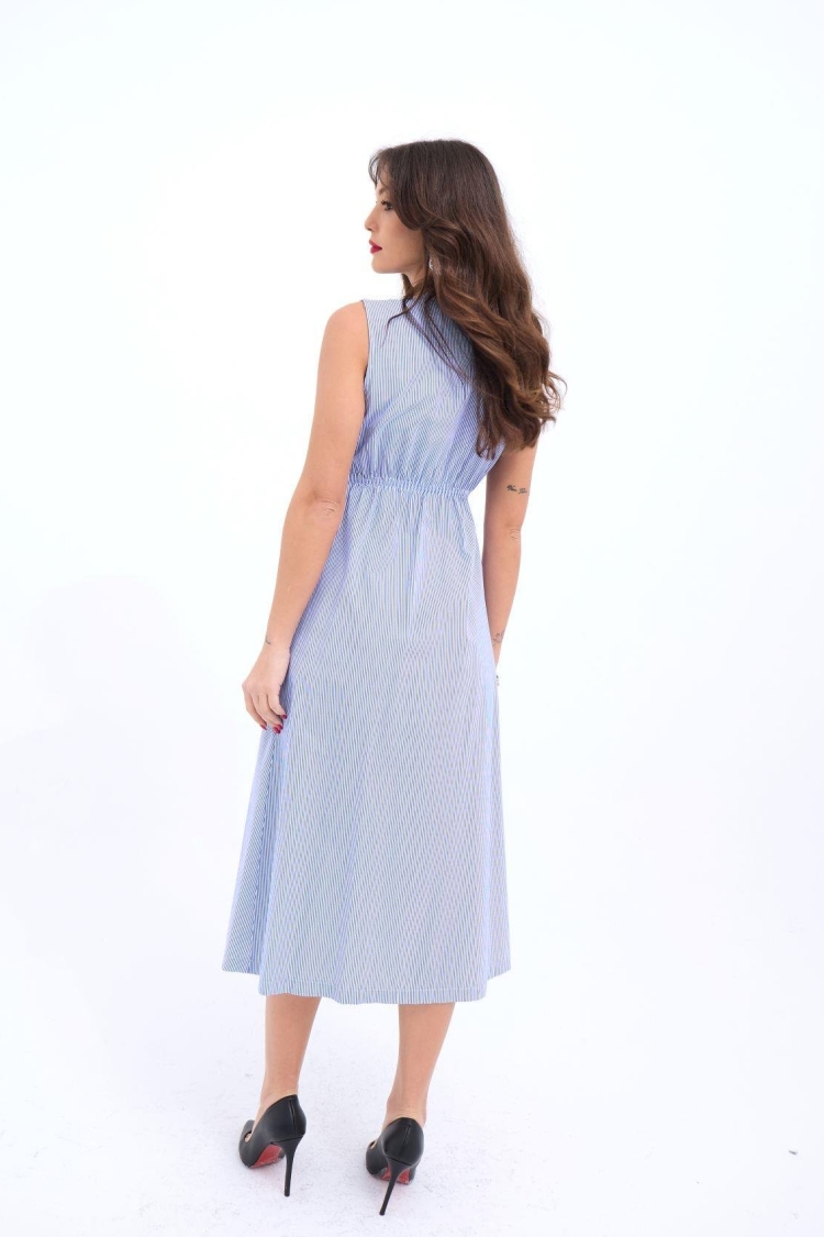 Dress -And White Striped