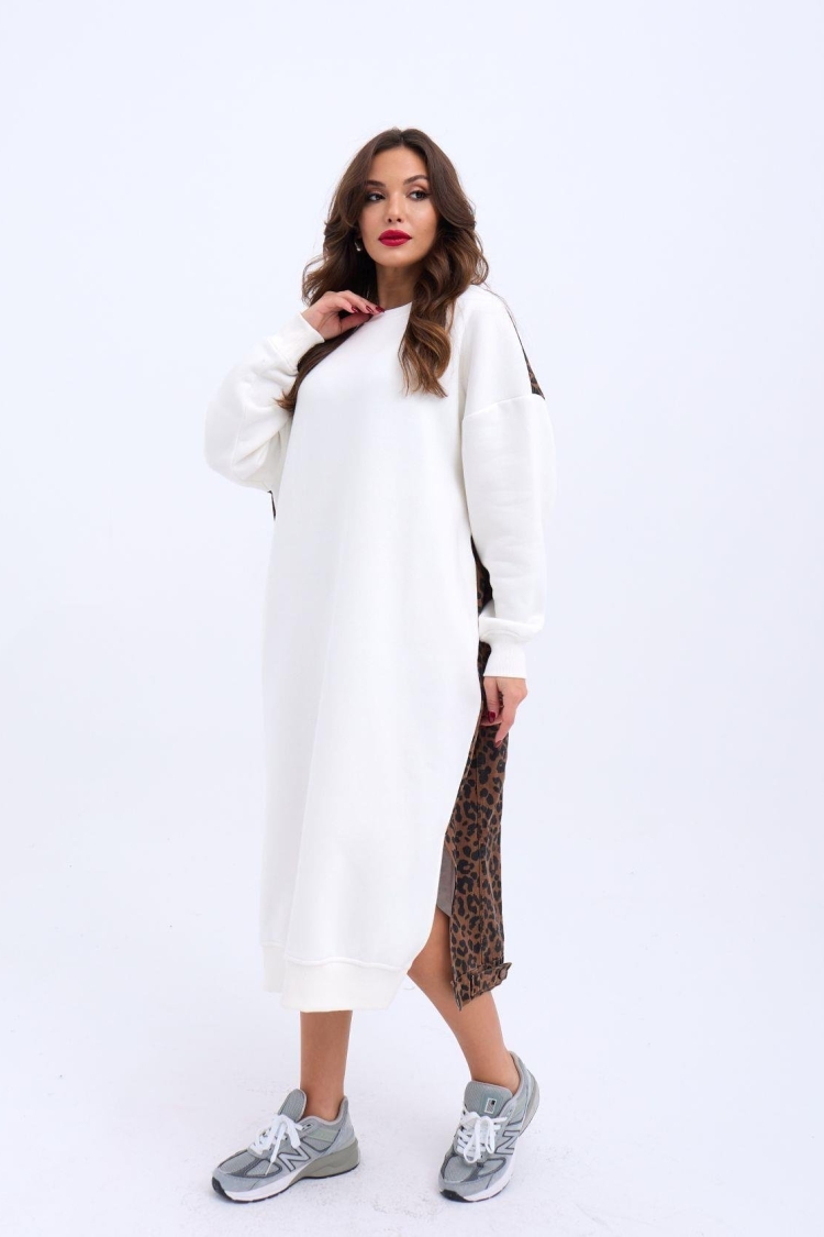 Long Sweat Dress - Fame - Globality Store - Women Clothes Wholesale Turkey
