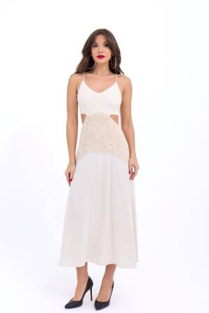 Dress - Beige - Fame - Globality Store - Women Clothes Wholesale Turkey