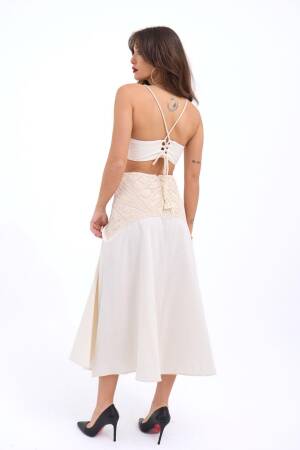 Dress - Beige - Fame - Globality Store - Women Clothes Wholesale Turkey