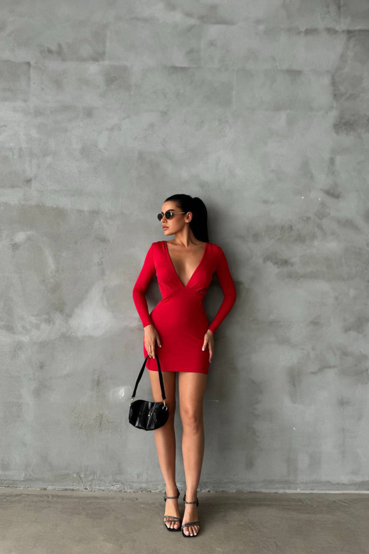 Mini Dress With Low Waist And Chest