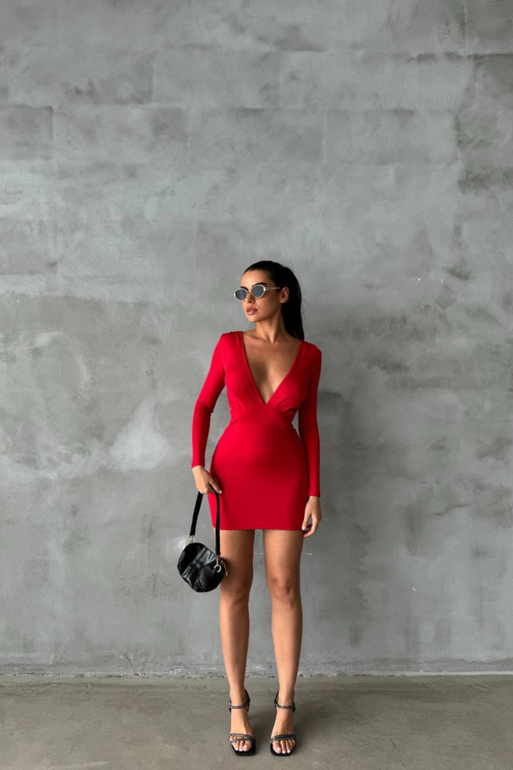 Mini Dress With Low Waist And Chest