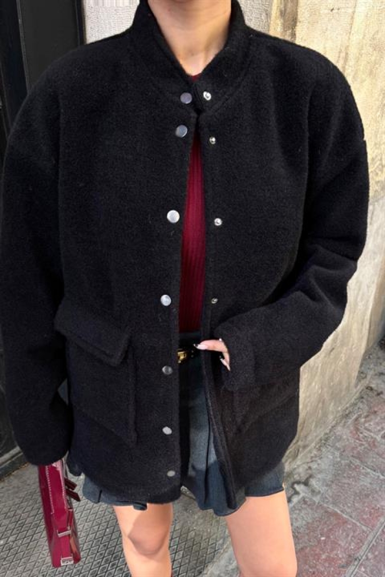 Lined Wool Fur Jacket