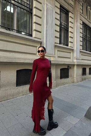 Asymmetrical Cotton Knit Dress - Sobe Istanbul - Globality Store - Women Clothes Wholesale Turkey