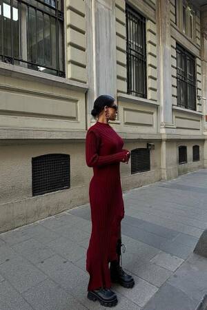 Asymmetrical Cotton Knit Dress - Sobe Istanbul - Globality Store - Women Clothes Wholesale Turkey