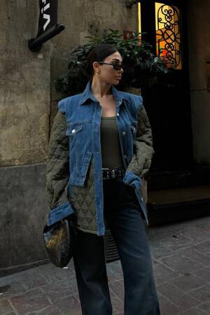 Quilted Jacket With Garnish - Sobe Istanbul - Globality Store - Women Clothes Wholesale Turkey