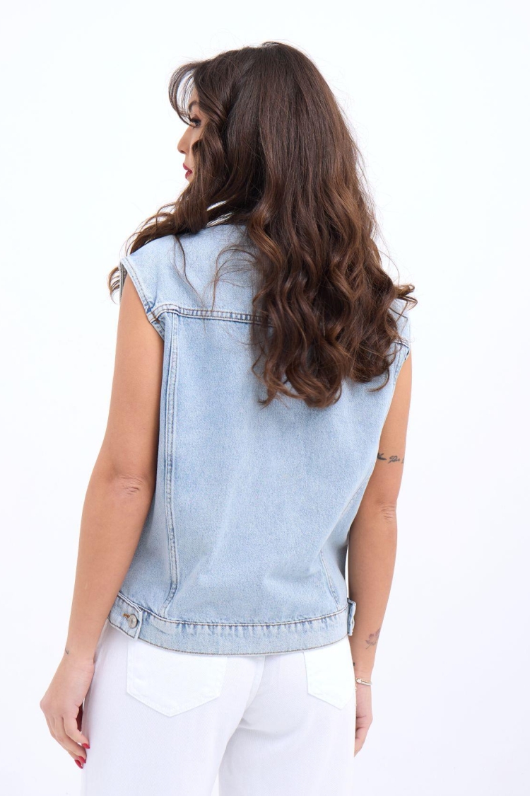 Denim Vest - Light Blue