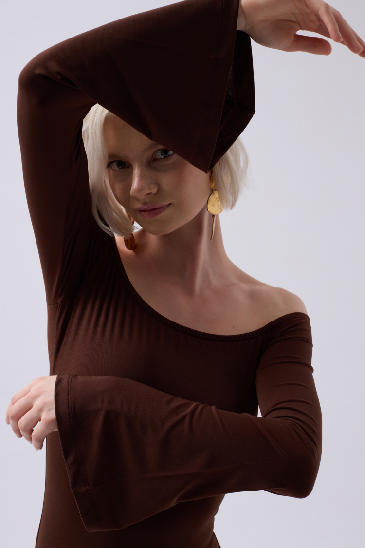 Flywheel Sleeve Strapless Mini Dress