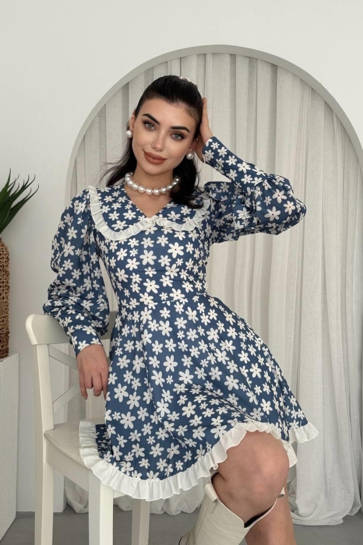 Baby Collar Dress - Multicolor