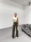 230 Gr Poly Viscose Lycra Metal Button Palazzo Trousers - Ouz Fashion - Globality Store - Women Clothes Wholesale Turkey