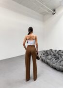 Metal Button Palazzo Trousers - Ouz Fashion - Globality Store - Women Clothes Wholesale Turkey