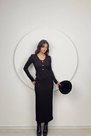 V Neck Knitted Dress - Miss Janell - Globality Store - Women Clothes Wholesale Turkey