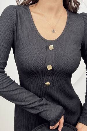 V Neck Knitted Dress - Miss Janell - Globality Store - Women Clothes Wholesale Turkey