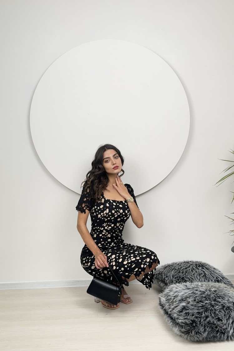 Guipure Long Dress
