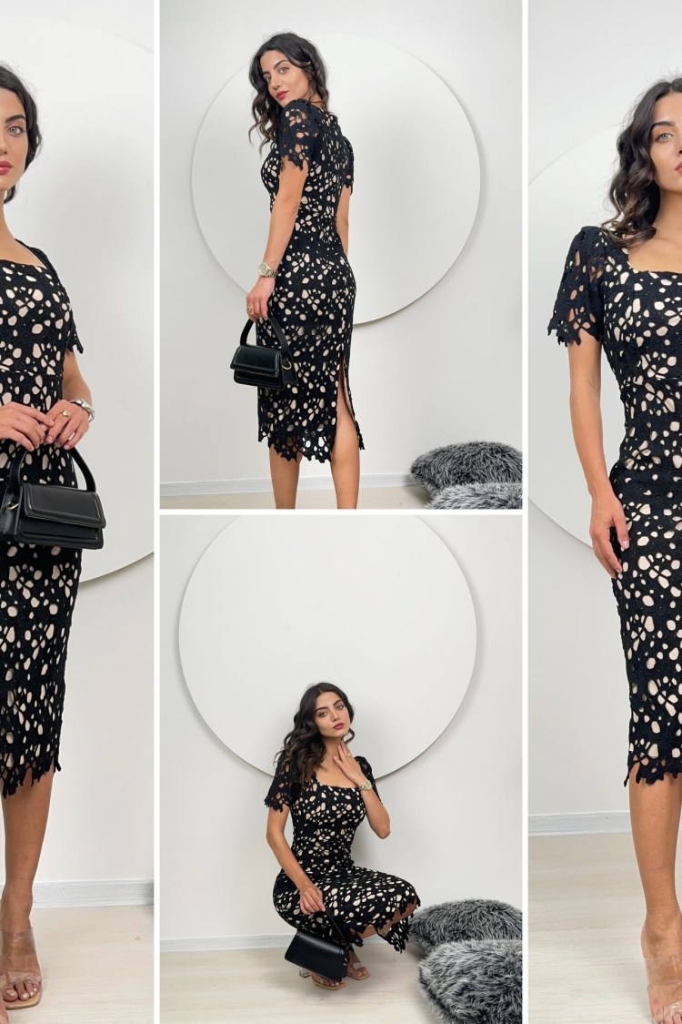 Guipure Long Dress