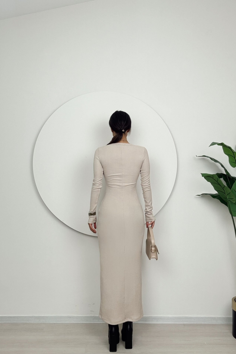 U Neck Knitted Dress