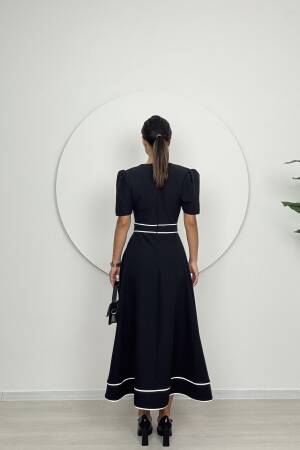 Atlas Midi Dress With Collar Detail - Miss Janell - Globality Store - Women Clothes Wholesale Turkey