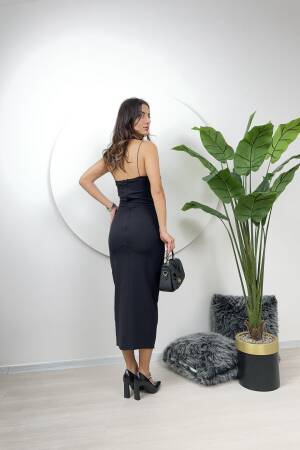 Slit Ribbon Detail Dress - Miss Janell - Globality Store - Women Clothes Wholesale Turkey