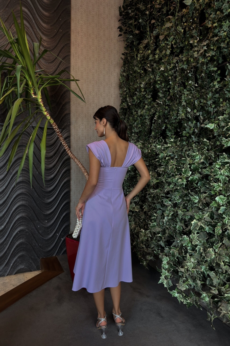 Chest Stripe Pearl Detail Dress