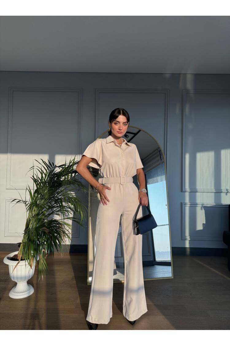 Low Shoulder Detail Jumpsuit