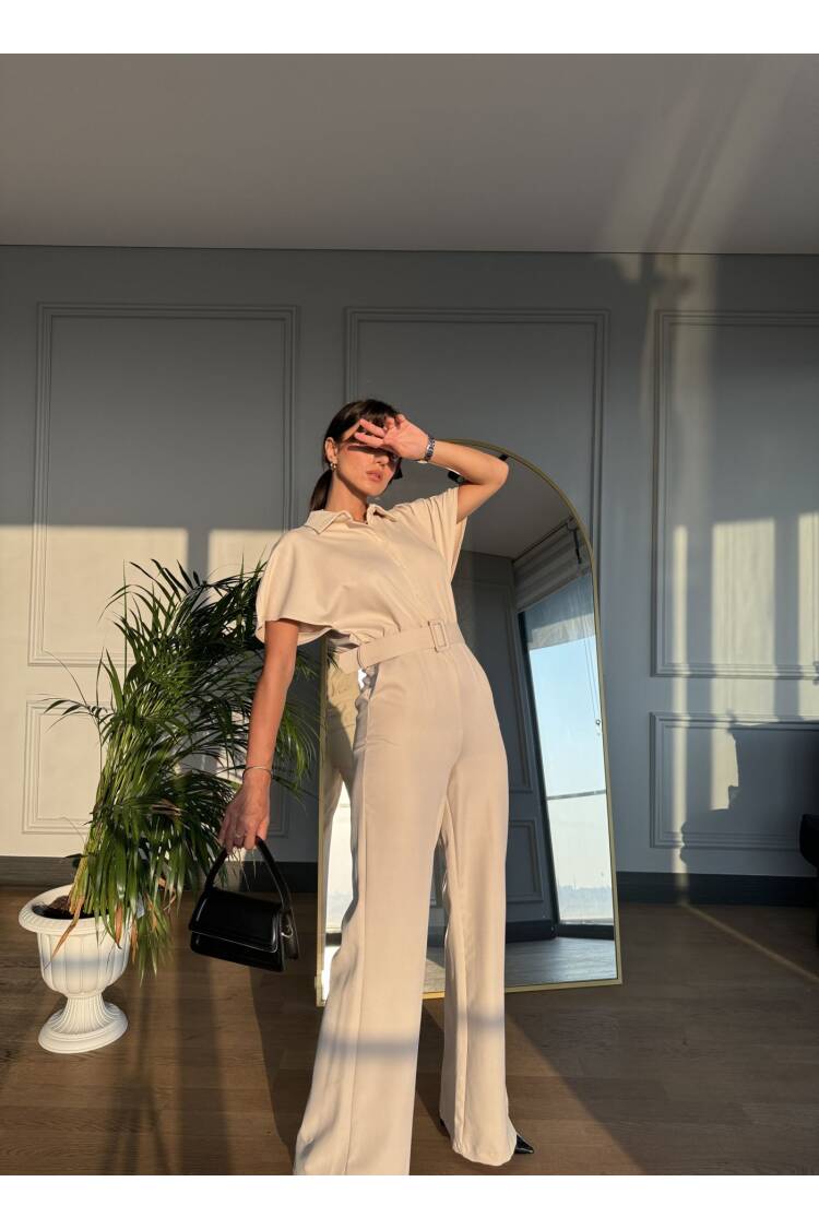 Low Shoulder Detail Jumpsuit