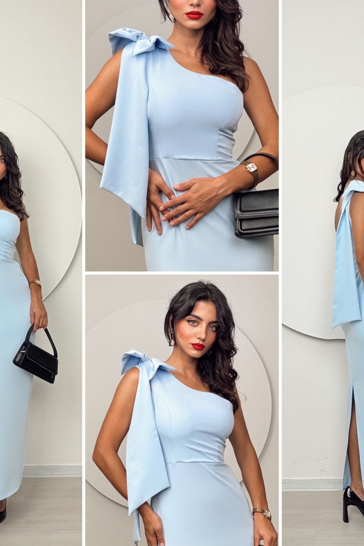 One Shoulder Bow Dress