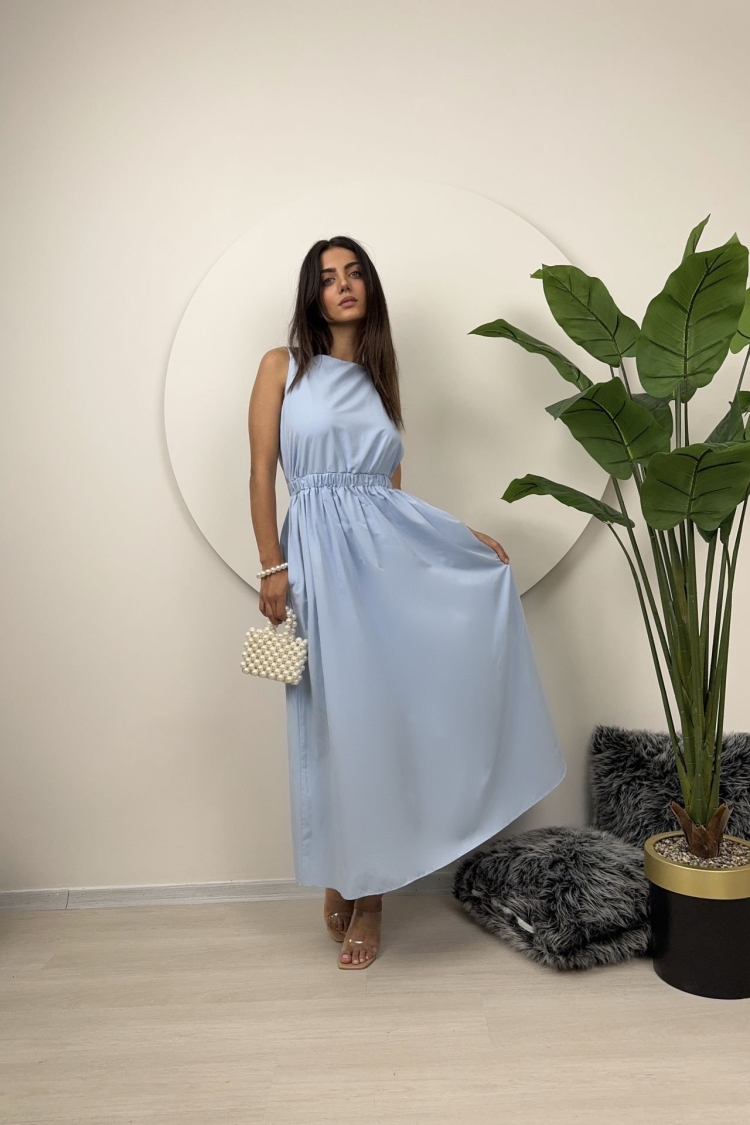 Elastic Waist Sleeveless Dress