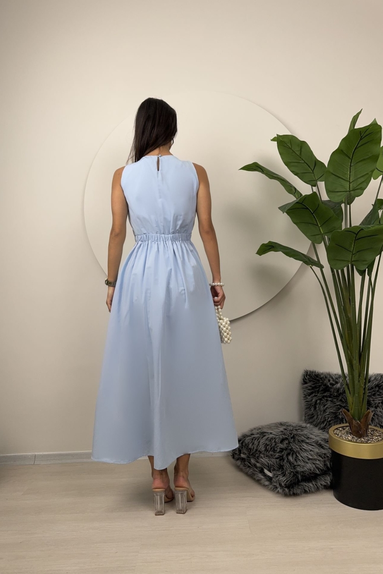 Elastic Waist Sleeveless Dress