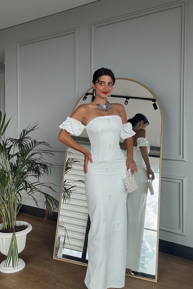 Pearl Detailed Dress