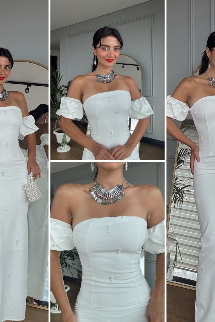 Pearl Detailed Dress