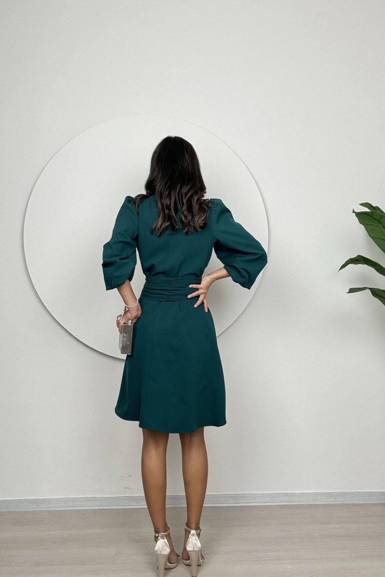 Shoulder Pile Belt Dress