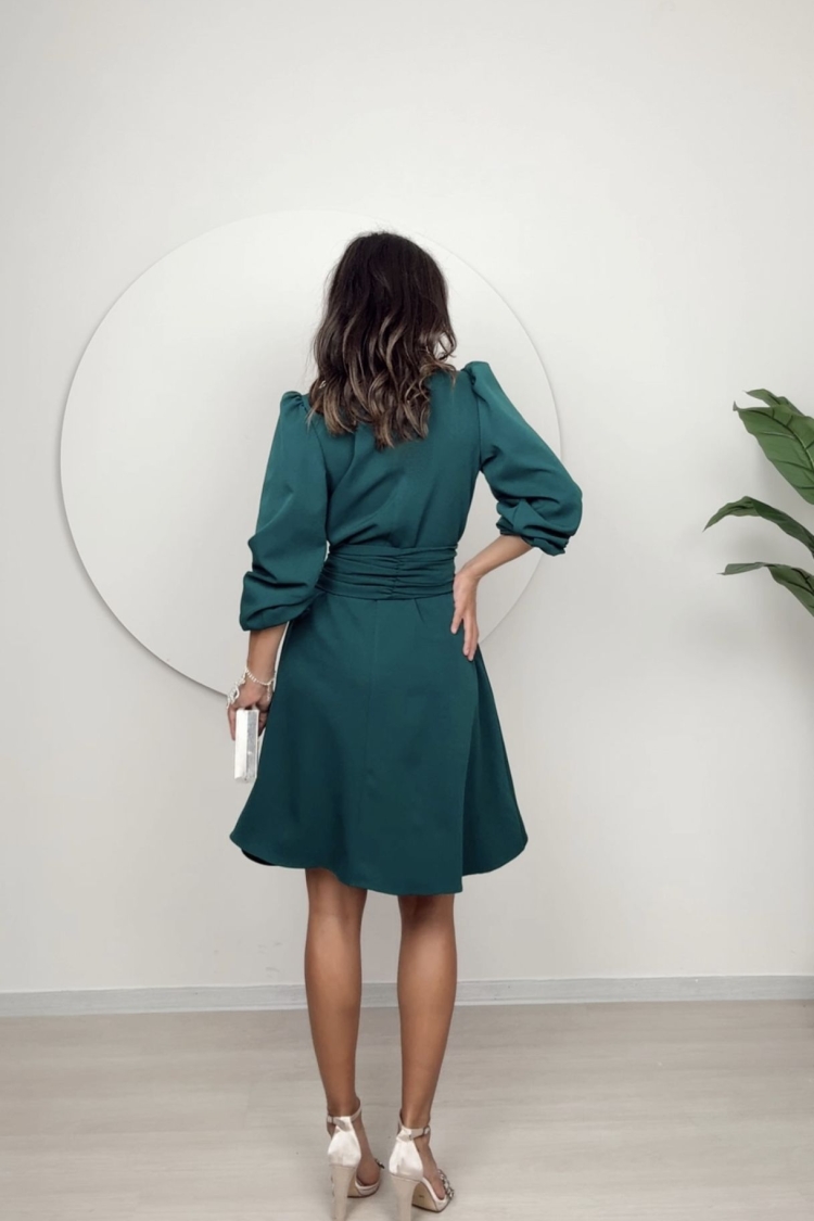 Shoulder Pile Belt Dress