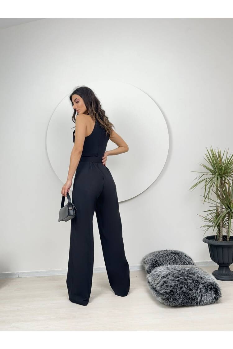 Mango Pattern Belt Detail Jumpsuit