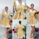 Collar Detail Crepe Mini Dress - Miss Janell - Globality Store - Women Clothes Wholesale Turkey