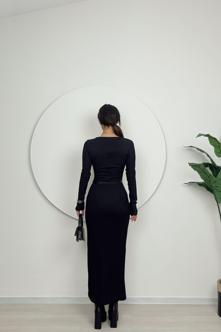 U Neck Knitted Dress