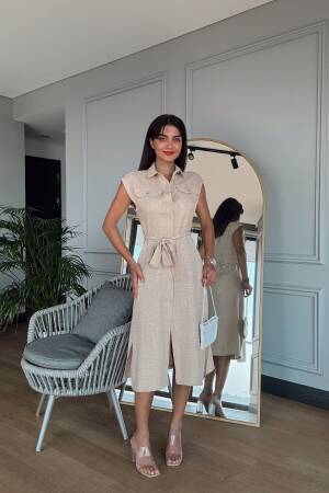 Sleeveless Midi Dress - Miss Janell - Globality Store - Women Clothes Wholesale Turkey