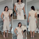 Sleeveless Midi Dress - Miss Janell - Globality Store - Women Clothes Wholesale Turkey
