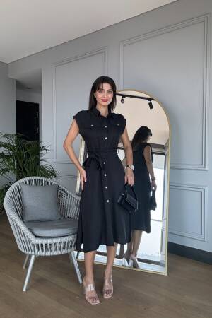 Sleeveless Midi Dress - Miss Janell - Globality Store - Women Clothes Wholesale Turkey