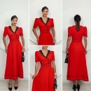 Atlas Midi Dress With Collar Detail - Miss Janell - Globality Store - Women Clothes Wholesale Turkey