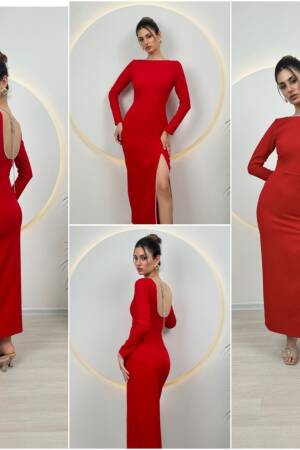 Collar Stone Stripe Maxi Size Atlas Dress - Miss Janell - Globality Store - Women Clothes Wholesale Turkey