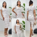 Guipure Long Dress - Miss Janell - Globality Store - Women Clothes Wholesale Turkey
