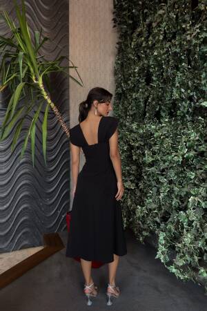 Chest Stripe Pearl Detail Dress - Miss Janell - Globality Store - Women Clothes Wholesale Turkey
